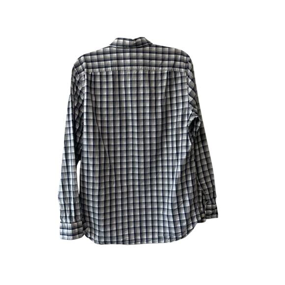 Jack Spade Plaid Long Sleeve Collared Button Up Shirt Black Multi Size Medium - Picture 3 of 6